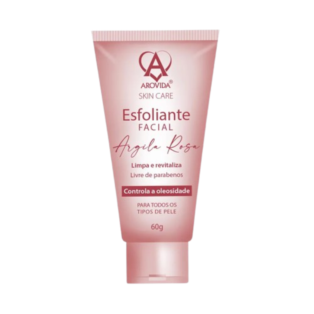 Esfoliante Argila Rosa Bisnaga 60ml - Arovida