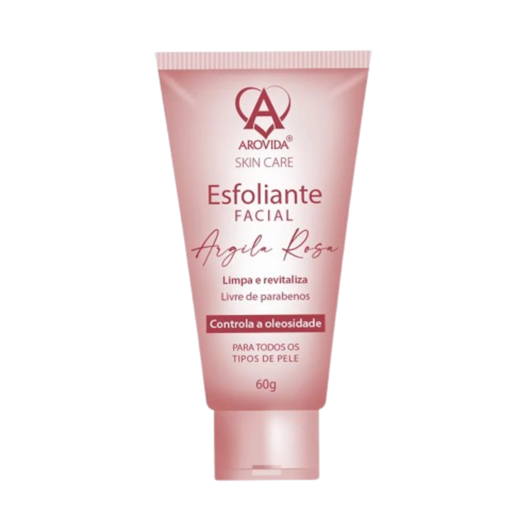 Esfoliante Argila Rosa Bisnaga 60ml - Arovida