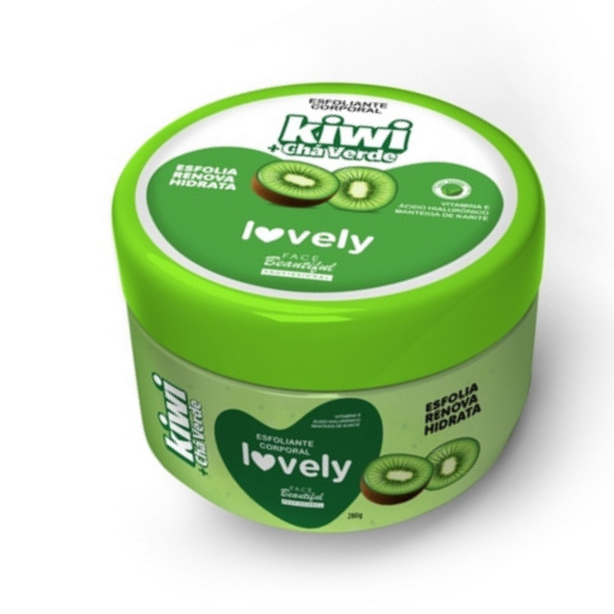ESFOLIANTE CORPORAL KIWI E CHA VERDE 280GR - FACE BEAUTIFUL